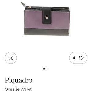 Women's Purple and Black Leather Wallet